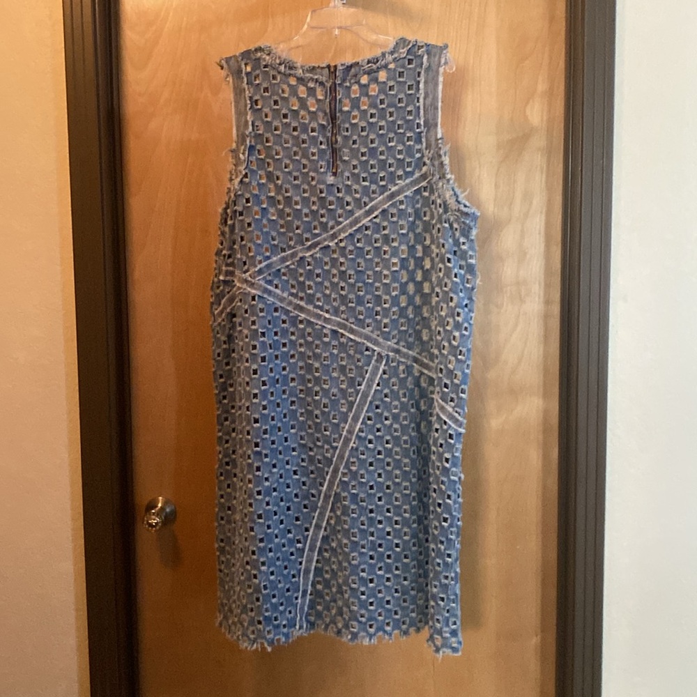 POL Blue Crochet Maxi Dress; Size L; New - Picture 7 of 9